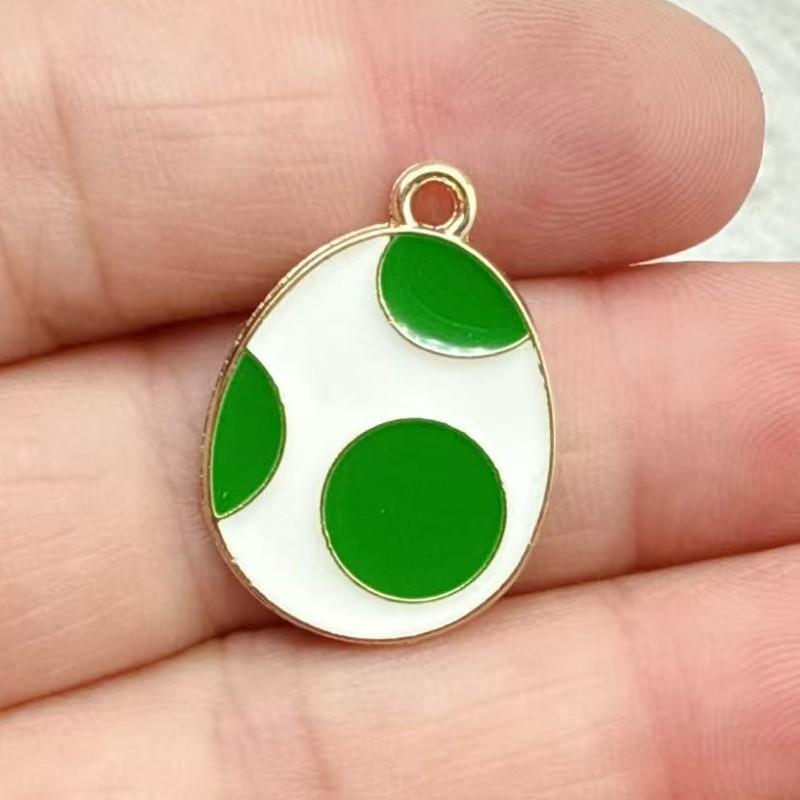 10Pcs Cute Super Mario Bros DIY Keychain Metal Handmade Alloy Anime Game Key Chain Keyring Gift for Fans