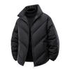 Winter Warm Stand Collar Down Cotton Jacket Loose Thick Single Coat for Women