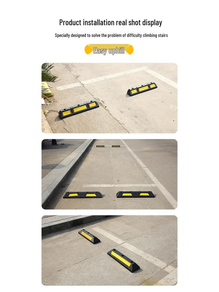 Rubber-Plastic Double Wheel Stopper Parking Device