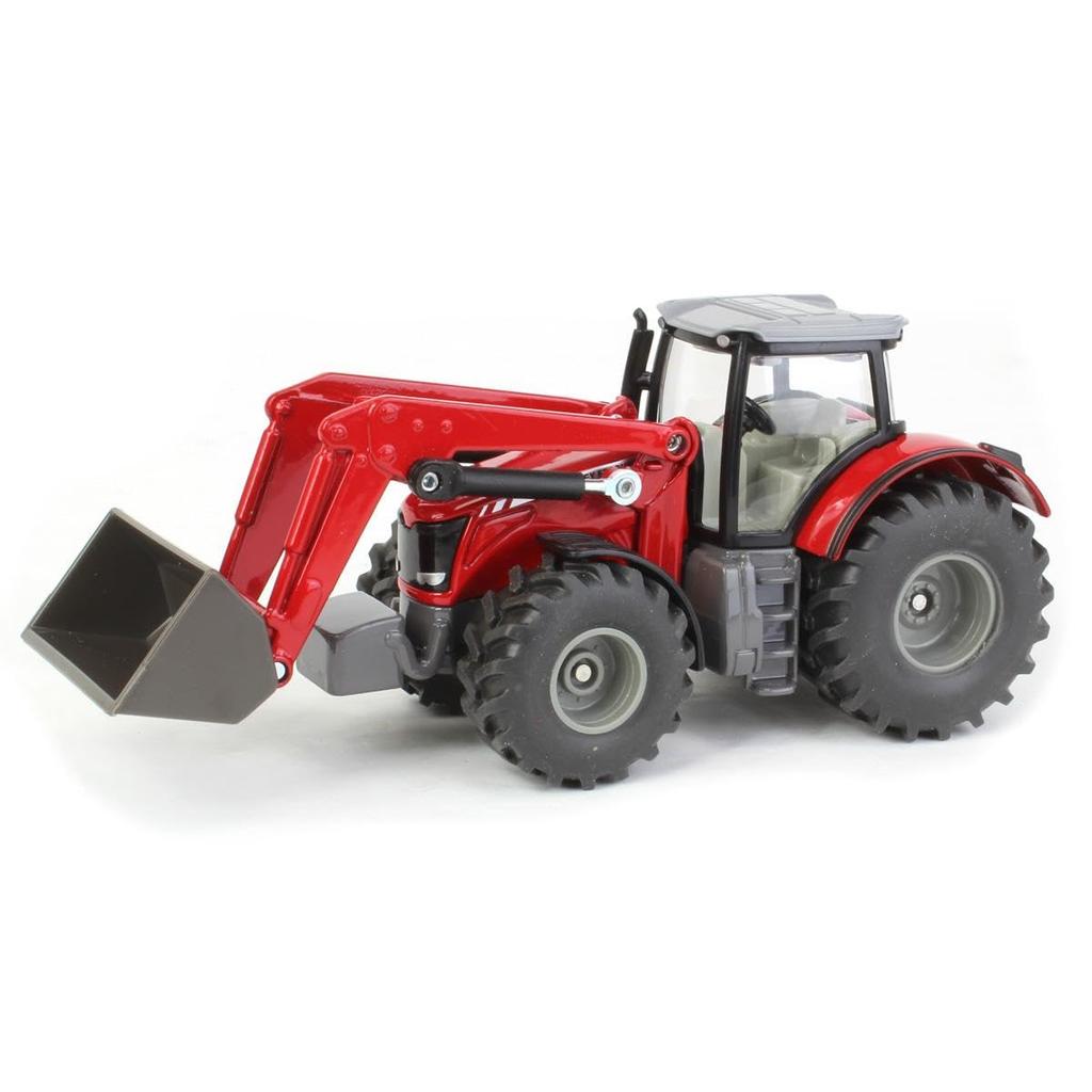 Siku Massey Ferguson Tractor with Front for Ages 3 and SK1985 Loader, Up,