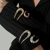 Exaggerated Metal Hollow Adjustable Open Cuff Bangles Bracelet for Women Men Street Hip-hop Punk Wrist Band Jewelry