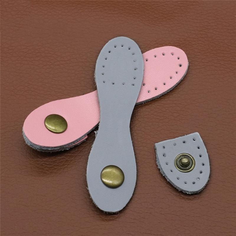 10 Pcs Sew On Leather Snap Buckles Practical Snap Button Closure Leather Purse Closure Fasteners with Sewing Holes