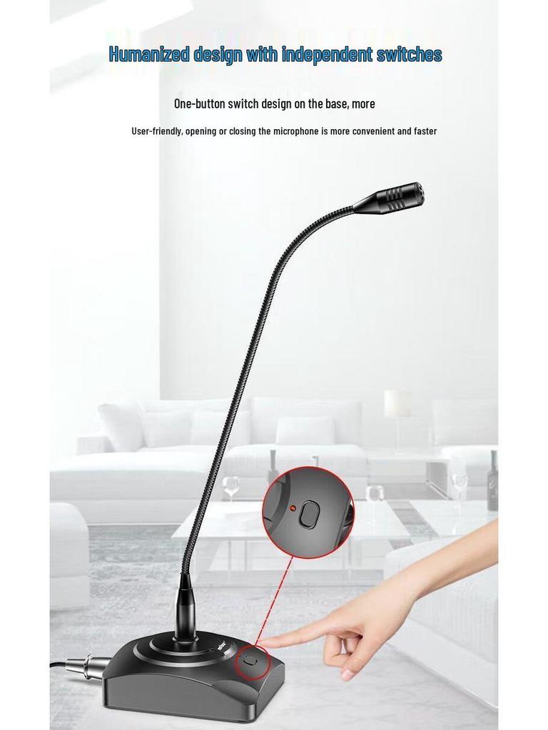 Xiangke OK-32 Wireless Dual Gooseneck Desktop Microphone for Live Broadcasts and Conferences