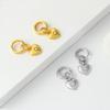 Three-dimensional Light Luxury Love Zircon Pendant Earrings Niche Design Temperament Earrings Earrings Studs Women's Ear Jewelry