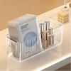 Transparent Acrylic Sundries Storage with Handle Removable Dividers Desktop Organizer Box Multi-purpose Large Capacity