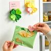 4Pcs Kitchen Magnetic Clip Multifunctional Four Leaf Clover Snack Sealer Food Storage Clip Fridge Magnet Decoration Clips