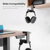 PC Gaming Headphone Stand Headset Hook Holder, Hanger Mount With Adjustable 360° Rotating Arm Clamp, Desk Mount Universal Bag