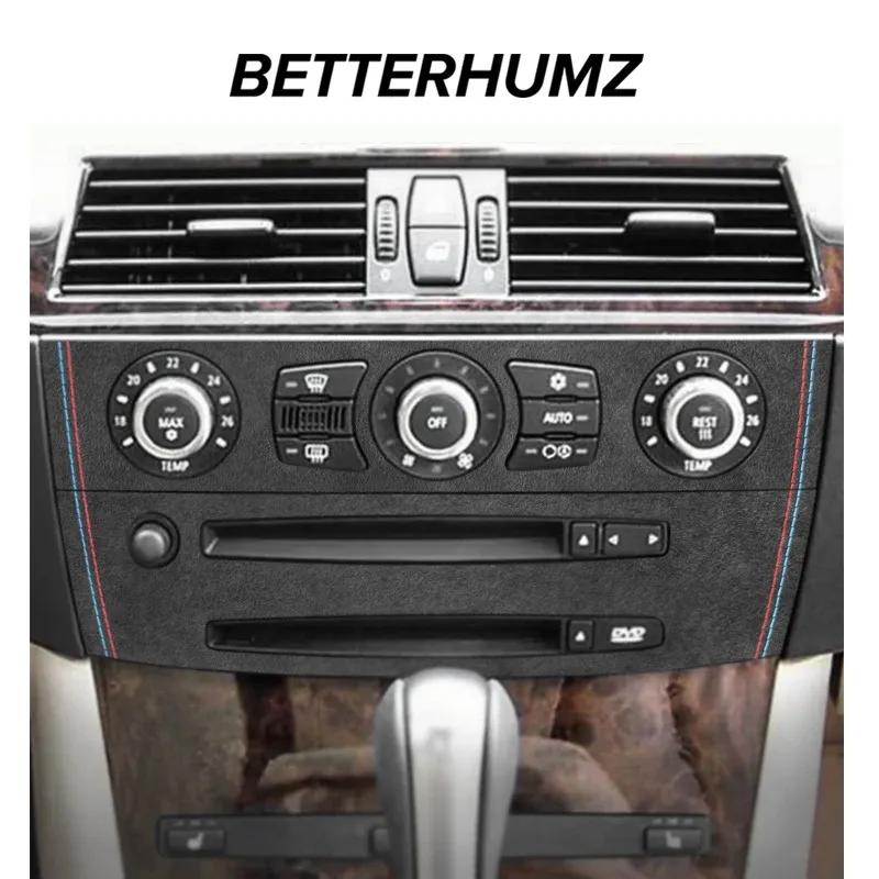 For BMW E60 Series 5 2004-2009 Carbon Fiber Center Console CD Panel Trim Frame Sticker Tuning Car Interior Decor Accessories