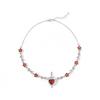 European and American one arrow pierces the heart, love dagger necklace combination temperament light luxury elegant flower collarbone chain woman
