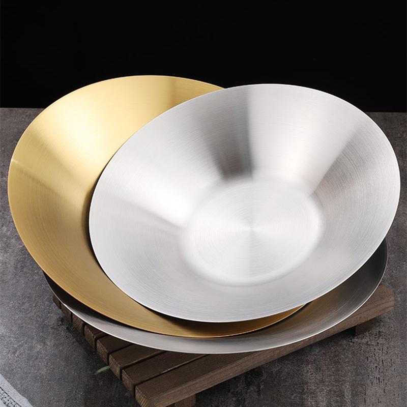 Küche Große Kapazität Edelstahl Ramen Schüssel Japanischen Stil 25/27cm Reis Suppe Salat Schüsseln Lebensmittel Behälter Geschirr