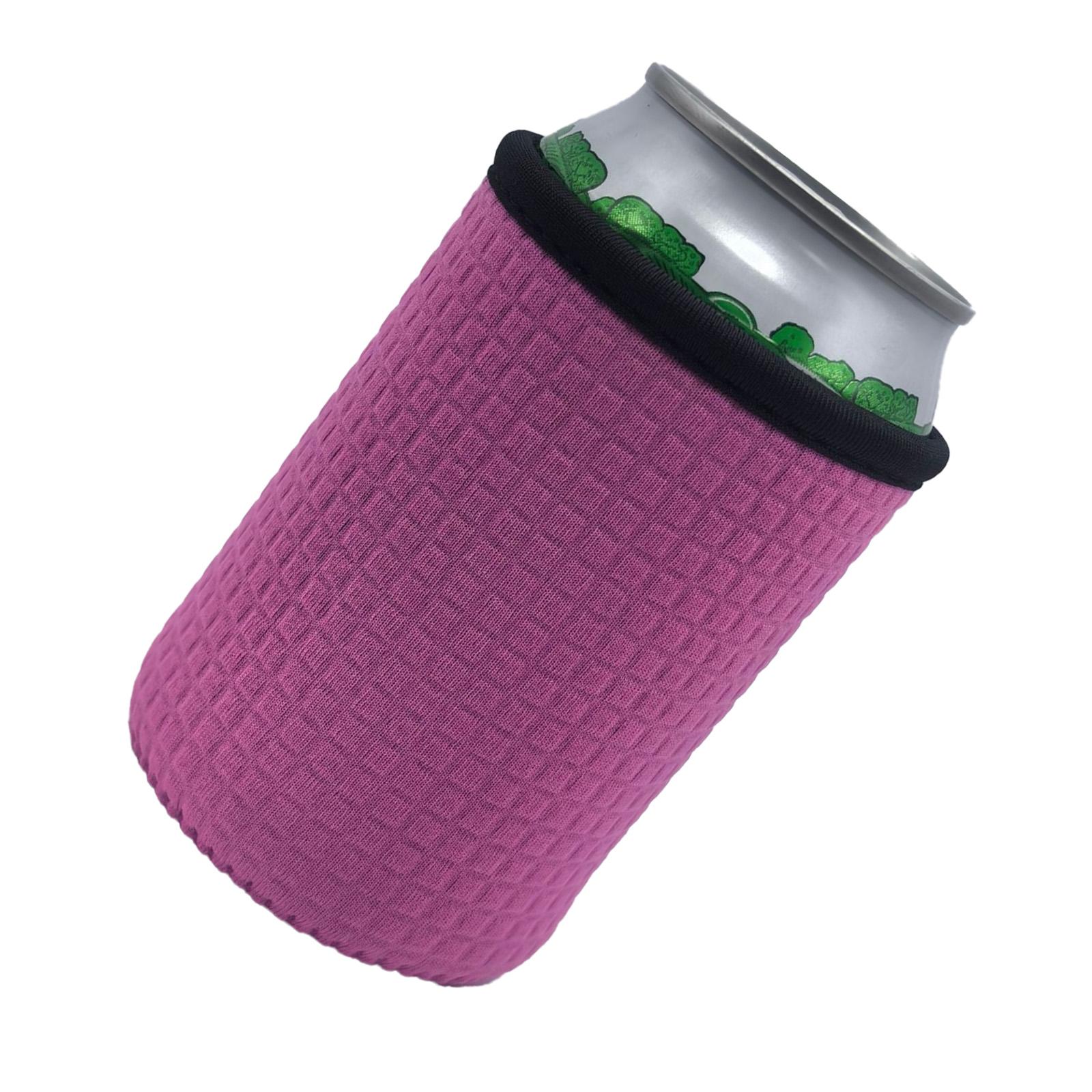 

Портативный чехол для стакана Неопреновый охладитель для напитков Чехол для бутылки Многоразовый неопреновый изолированный чехол для банки Украшение для напитка розовый