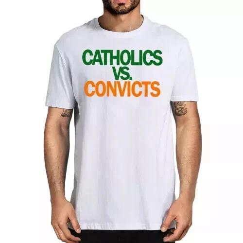 Catholics vs Convicts Vintage 1988 Shirt - 1988 Notre Dame vs. Miami football M