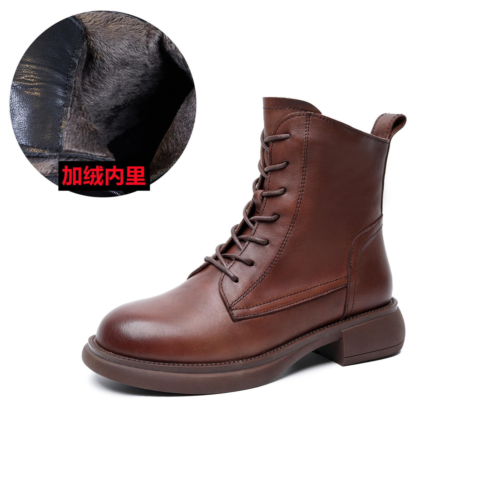 

Женская обувь осень-зима 2025, повседневные ботинки мартин, женские ботинки на шнуровке с боковой молнией, детские короткие ботинки, облегающие мягкие женские ботинки 41