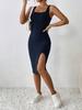 Waist-Hugging Bodycon Sleeveless Tank Top Dress - European & American Style Spring/Summer Long Dress