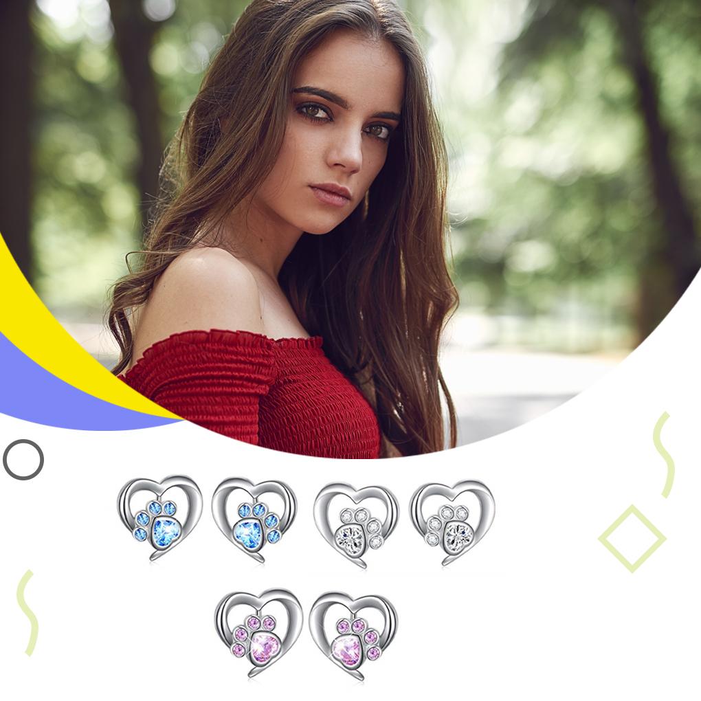1 Pair Rhinestone Women Earrings Portable Wedding Girls Simple Design Sweet Stud Earring Ladies Ear Jewelry Gift