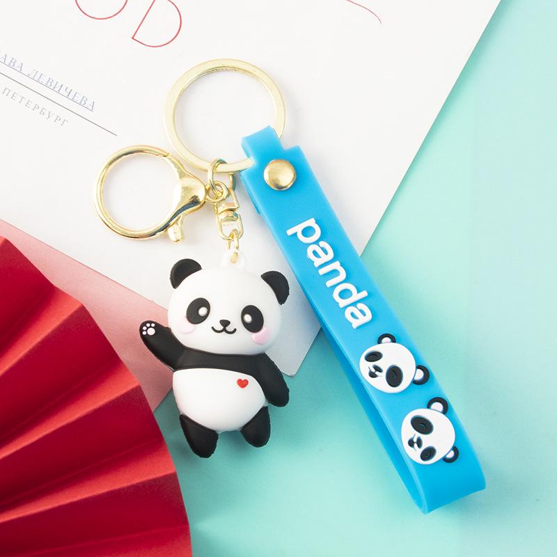 Sichuan Panda Bamboo Keychain Ornament: Cute Chengdu Zoo-Inspired Small Gift