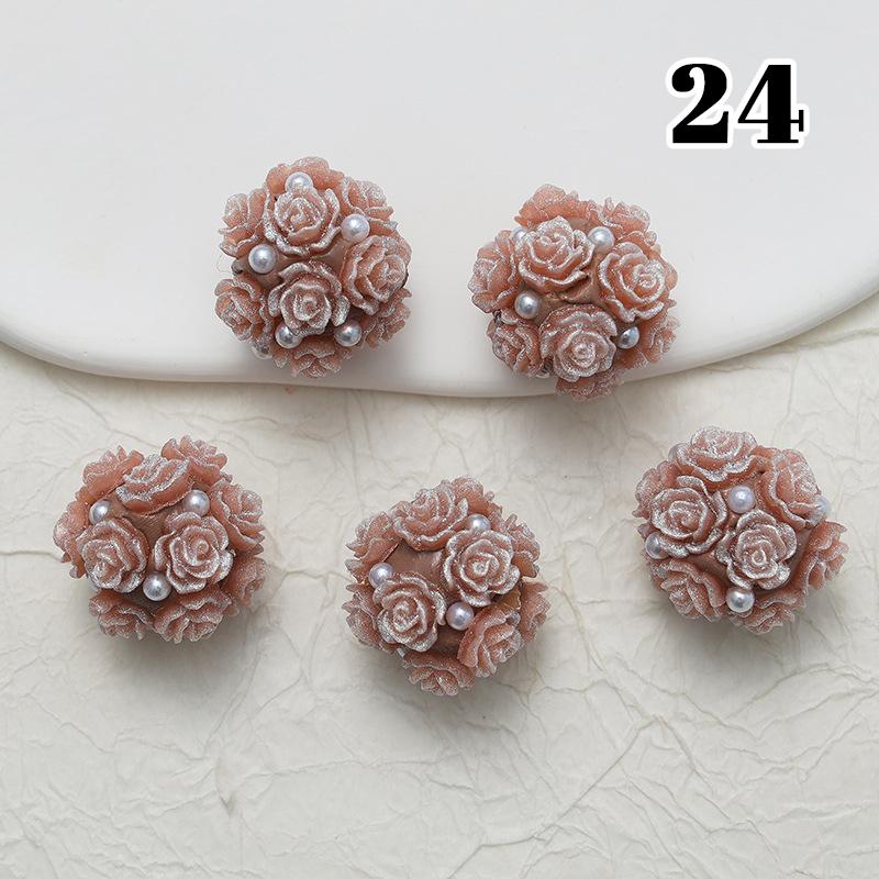 2Cm 10Pcs Charm Rose Polymer Clay Colorful Lover Acrylic Beads for Jewelry Making Diy Necklace Bracelets Earring Accessories New