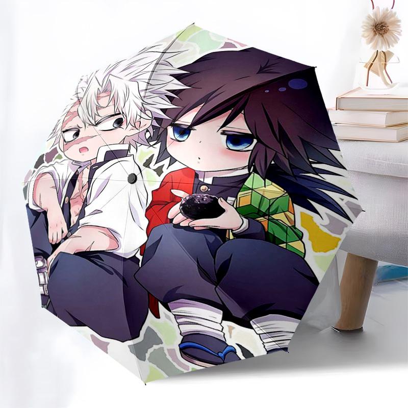 1 pièce Parapluie d'extérieur avec design Hunter x Hunter - Ouverture/Fermeture Automatique, Conception Pliable en 3 Parties Portable, Cadre en Fer à 8 Nervures - Cadeau Parfait pour les Fans, T