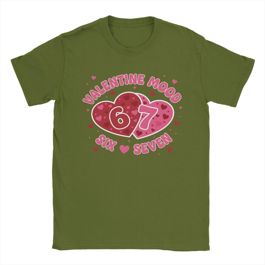Valentine Mood 67 Meme Hearts Love TShirt Summer Trending TShirts Man Cotton Crew Neck Clothing Short Sleeve Y2K Casual Tops
