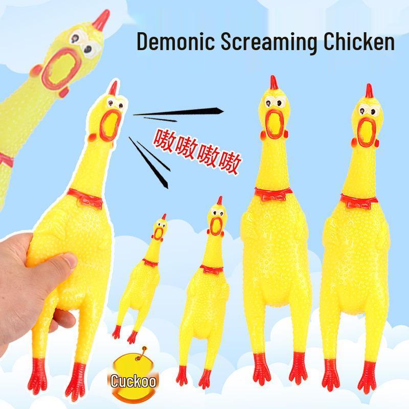 

Большая кричащая курица, игрушка-антистресс Small Screaming Chicken 16cm