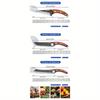 3PCS Stainless Steel Kitchen Japanese Chef Knife Set Vegetable Chopper Fish Knife Utility Knife Boning Knife Multipurpose Knife