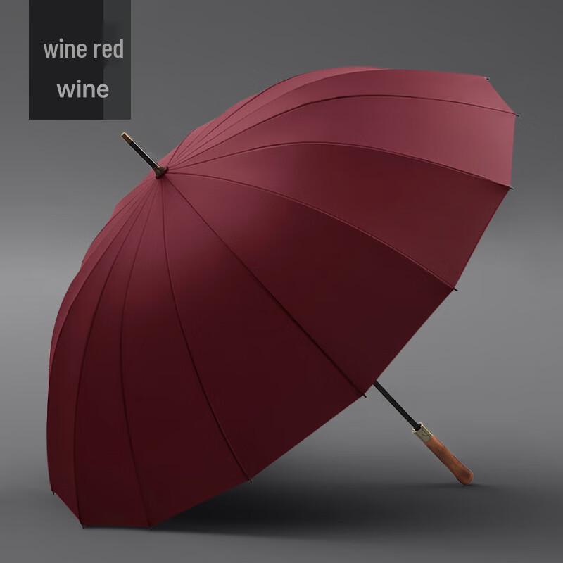 Pelam Automatic Windproof Business Umbrella with Solid Wood Handle