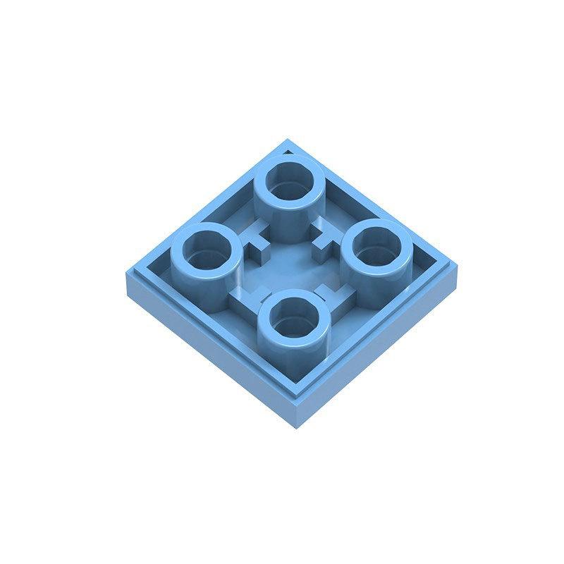 

10PCS 11203 2x2 Reverse Light Panel Building Blocks Moc Construction Compatible With Bricks Children Toys Gift Box 10pcs світло-синій колір