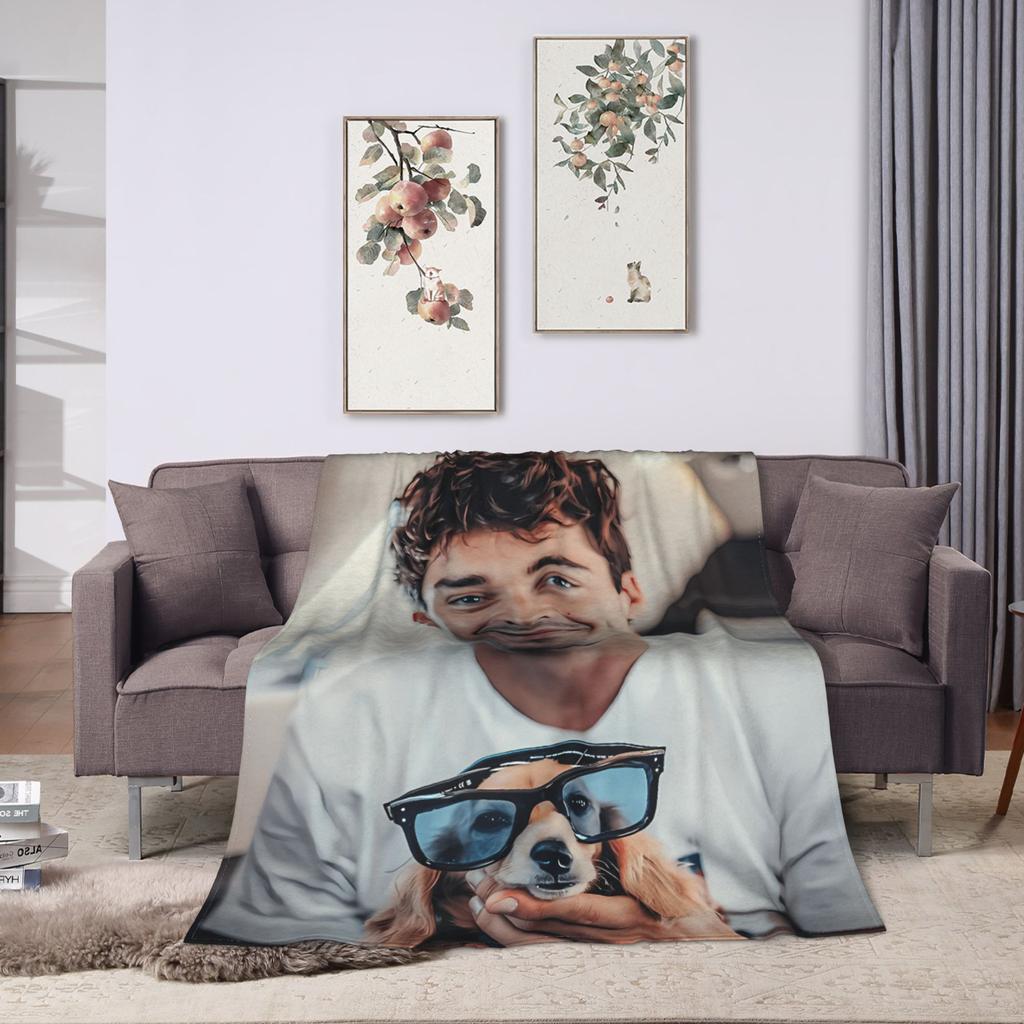 Charles Leclerc Flanellfilt Vinter Mjuk Hållbar Sängkläder Plädar för Pojke Flicka Sovrum Mode Sängöverkast Soffa Sängöverdrag