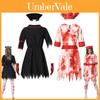 Yumeikeshi Women's Halloween Cosplay Costume Blood Nurse Maid Doctor Outfit