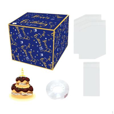 Birthday Day Money Box for Gift Pull Out Supplies with Card