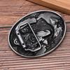 Western Cowboy Fish Belt Buckle For Mens Jeans Accessories Metalowa klamra do paska