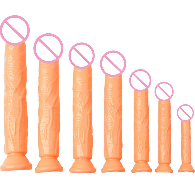 Kadın Erkek İçin Güçlü Vantuzlu Gerçekçi Su Geçirmez Jöle Dildo Seks Oyuncakları Penis G Noktası Simülasyon Masaj Aleti