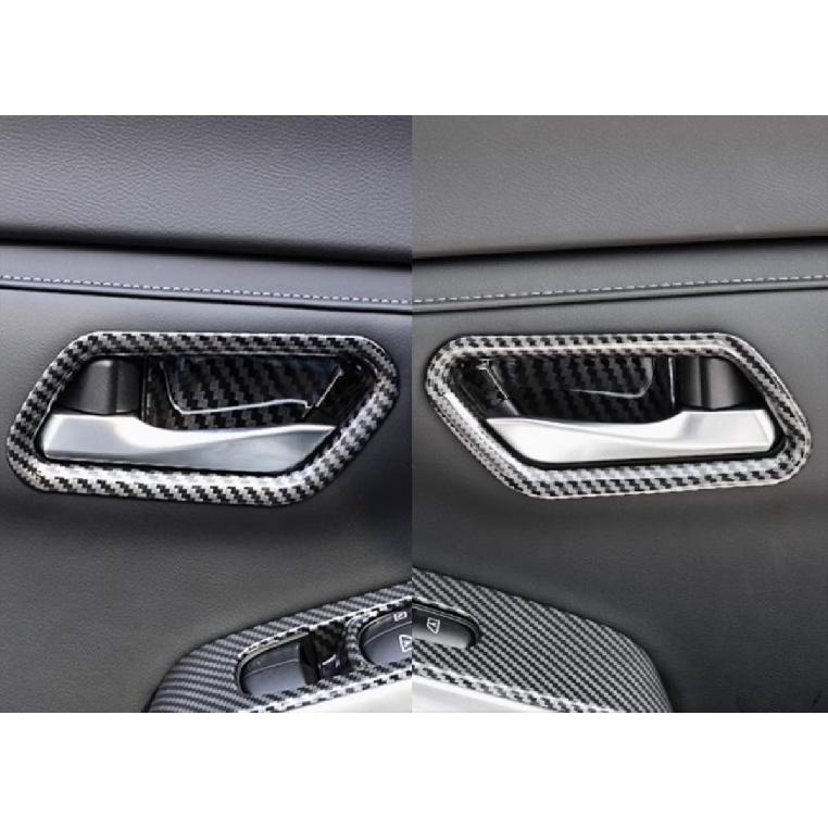 Car Accessories Fit for Nissan Sentra 2020 2021 2022 2023 2024 2025 Interior Door Handle Bowl Decor Sticker Cover Trim (Carbon Fiber) 4PCS ABS