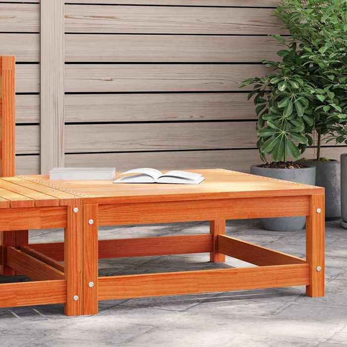 VidaXL Garden Footrest, Coffee Table, Stool, Outdoor Patio Backyard Terrace Furniture, Brown Wax Wood 837939