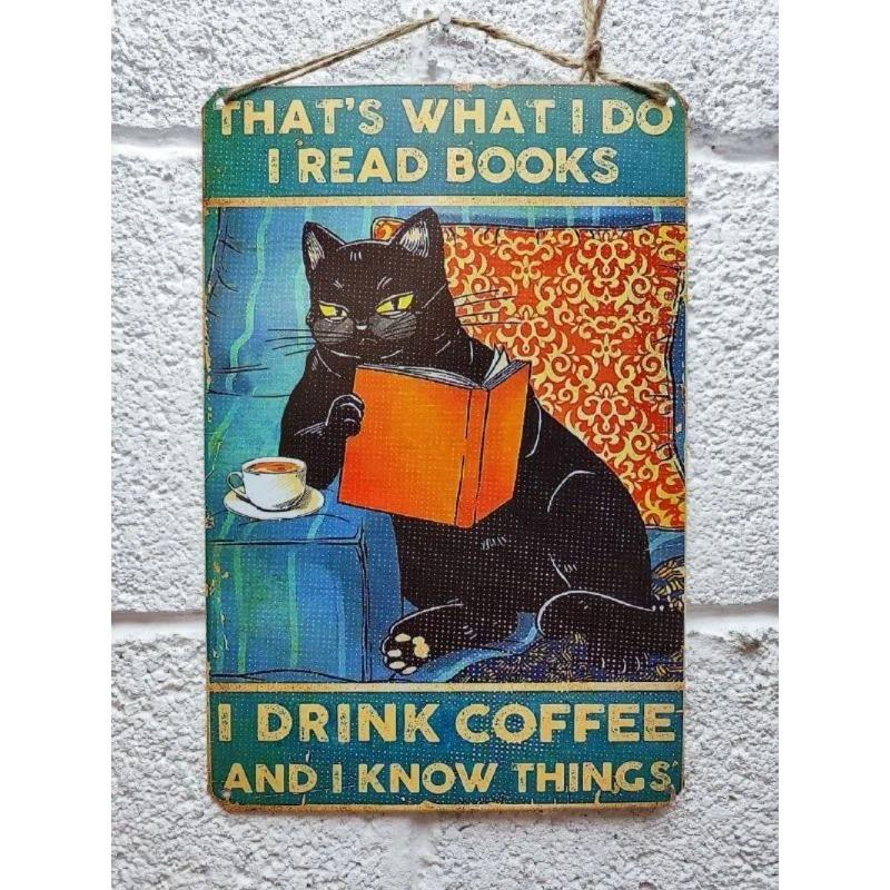 Katzen Metall Wandkunst, Haustierliebhaber Poster Schild