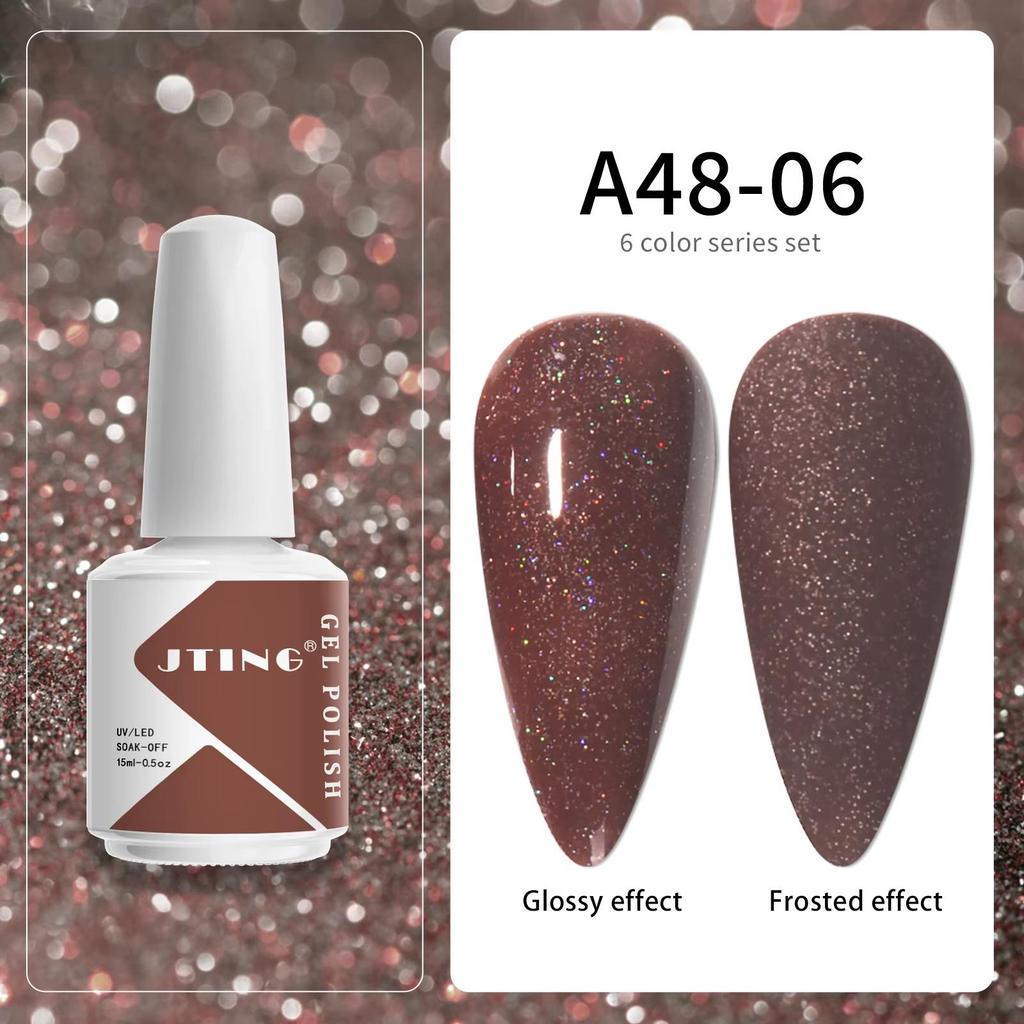 JTING Free Samples Design Neon Gel Uv Colors Set Nail Polish 6colors Kit OEM Make Your Own LOGO 15ml Nail GEL Polish Bottle