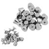 20 Sets 10mm x 7mm Flat Head Rivet Studs For Bag Shoes Clothes Decorarion(silver)