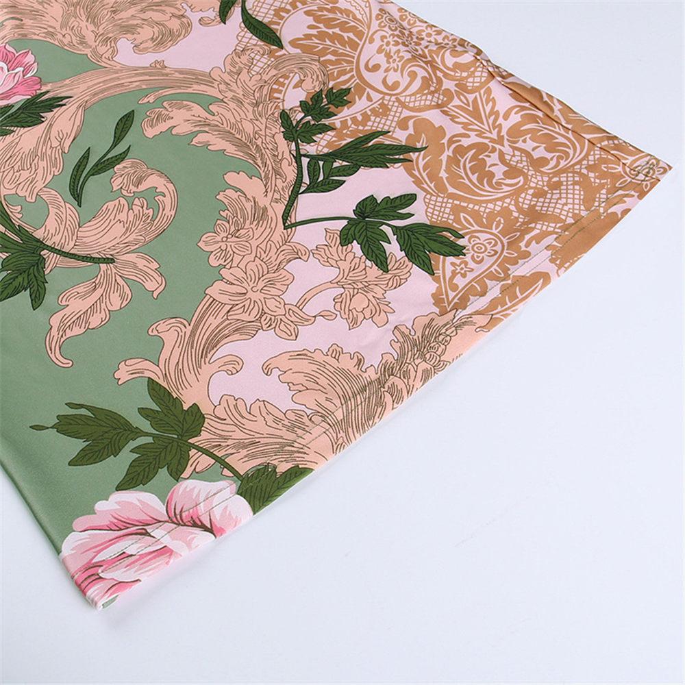 Damen Blumenkleid Spaghettiträger Maxikleid Sexy rückenfreies, figurbetontes Kleid