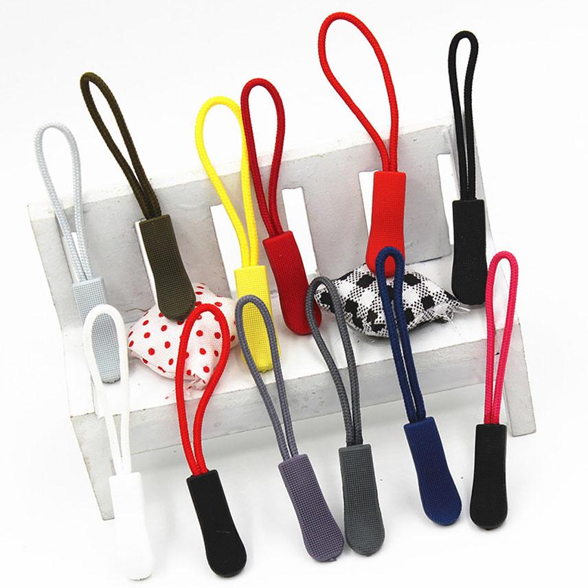 10pcs Zipper Pull Puller Zipper Repair Kit Colored Pull Tabs End Fit Rope Cord Replacement Clip Coat Backpack Zipper Accessories
