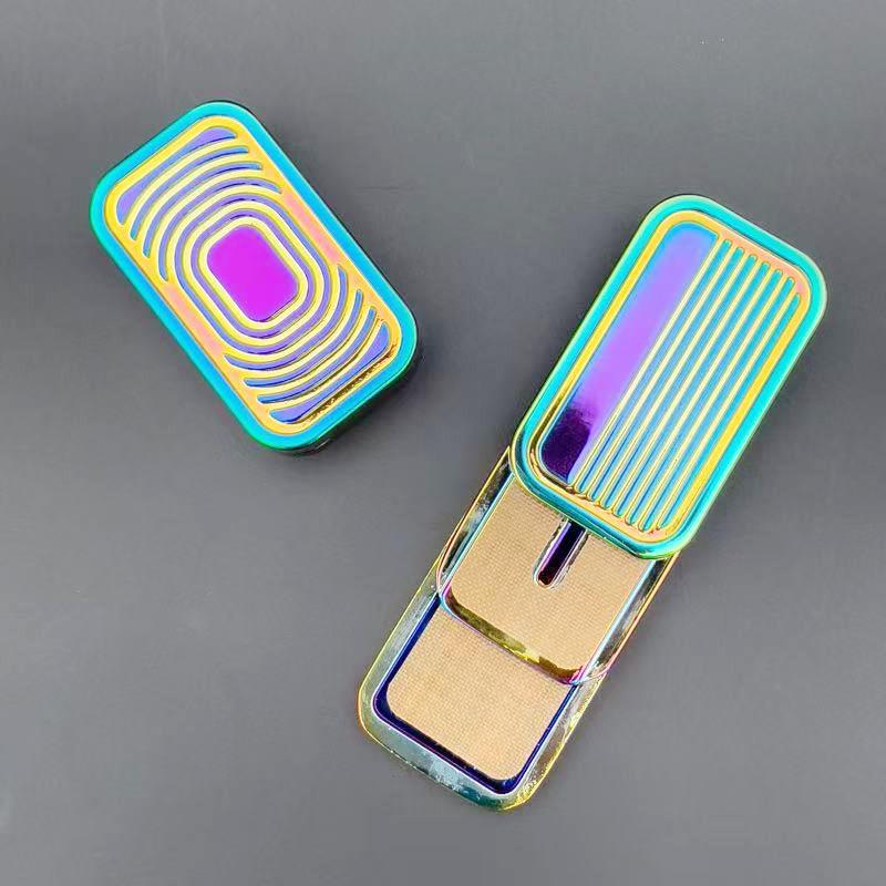 Triangle Rotating Spinner: EDC Three-Ring Snap Coin Decompression Hand Toy