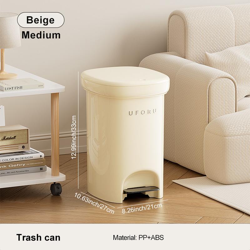 Uforu Dual-Pedal Trash Can – Large Capacity with Sealed Lid for Foot Press & Hand-Touch Open