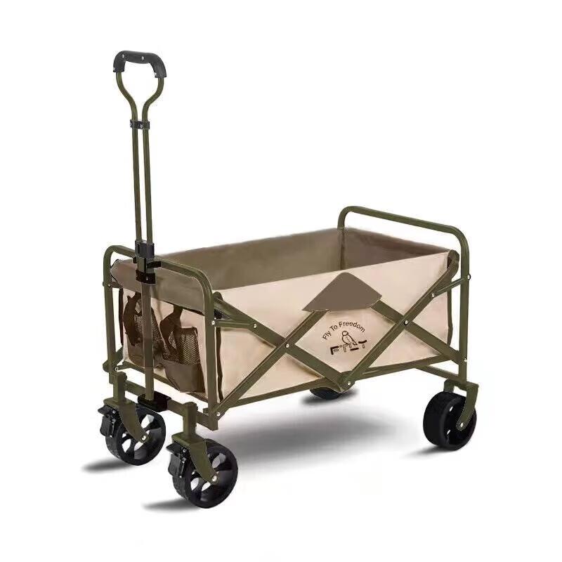 FTLY Thick Wheel Double Brake Camping Cart