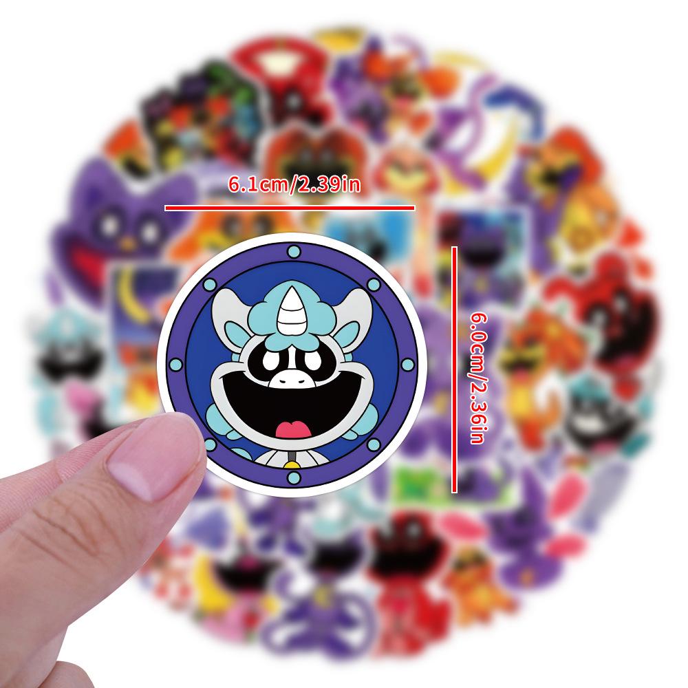 50 Sheets Smiling Critters Graffiti Stickers for DIY Suitcase & Skateboard Decoration