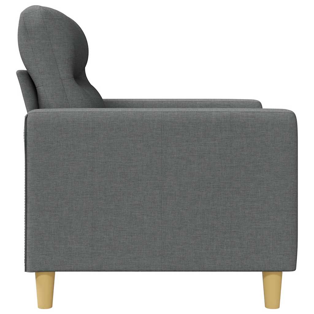 Vidaxl 2-Seater Sofa, Dark Grey, 140 Cm, Upholstered In Fabric