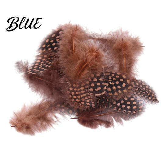 Feather Decorations for Colors 4.5-10cm Natural Chicken Guineahen Feathers Crafts 50Pcs Tail Bright Colored DIY