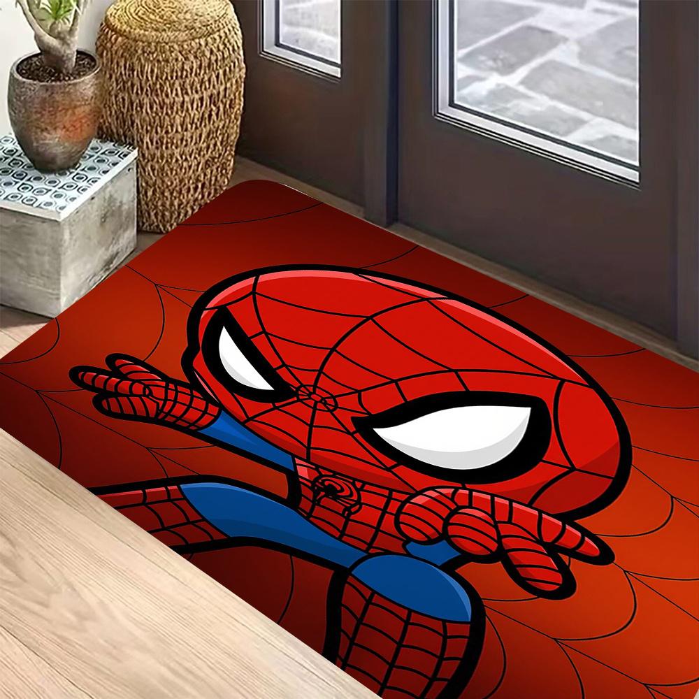 1pc Marvel Spider Man Themed Door Mat Non-Slip Floor Rug Perfect Gift for Valentine'S Day Birthdays And Multiple Holidays Suit