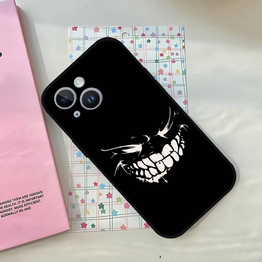

D-De-mon-A Phone Case For IPhone 1716 15 14 13 Pro Max 11 12 Mini X Xs XR Black Silicone Cover iphone15