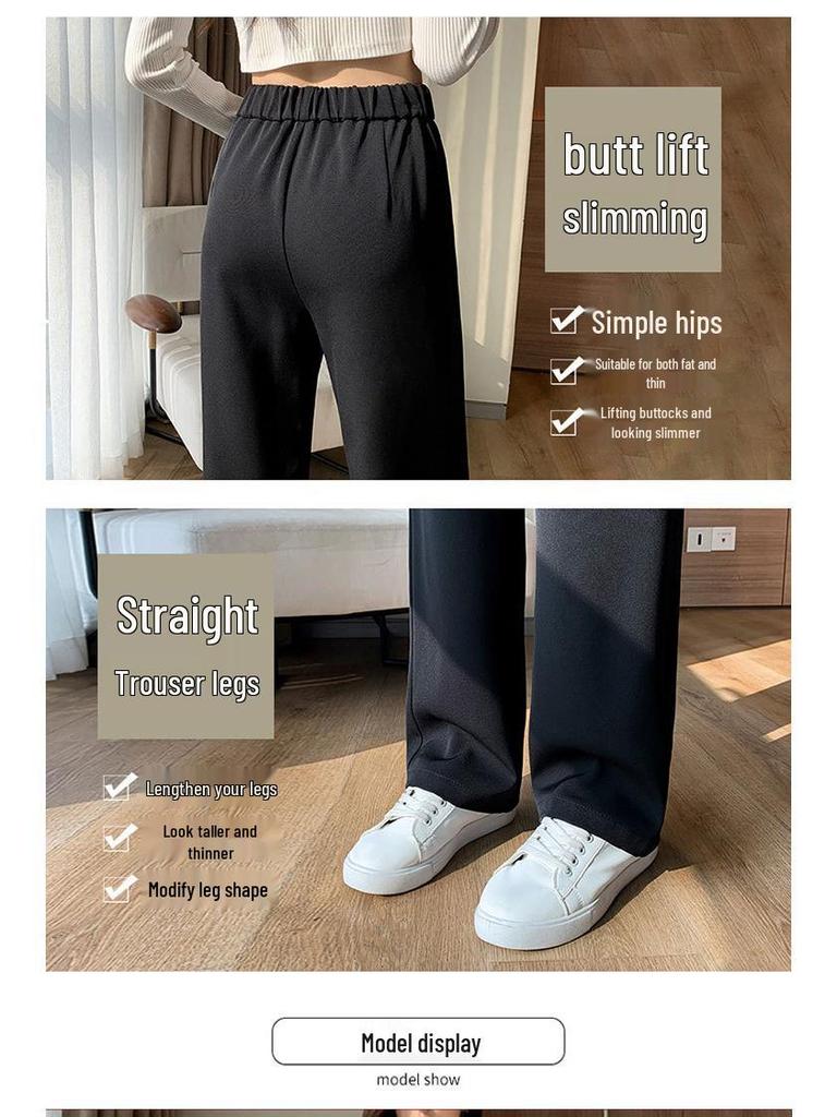 Damen Frühling/Herbst Gerade Bein Weites Bein Lässig Slim-Fit Bodenlang Hose (Spielraum: Keine Rückgabe/Umtausch)