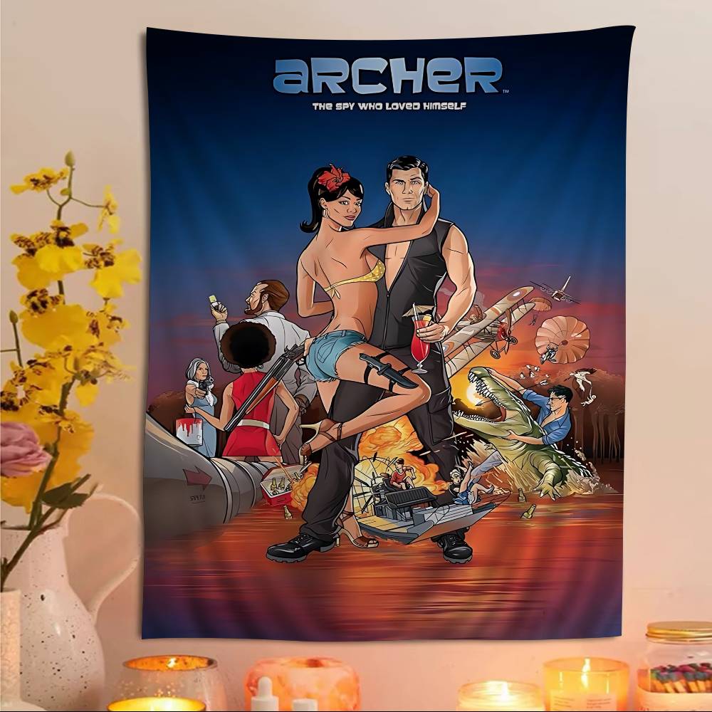TV A-Archer Chart Tapestry For Living Room Home Dorm Decor Art Home Decor