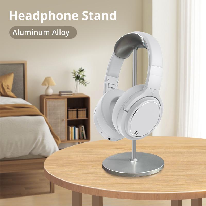 Aluminum Alloy Headphone Stand Desktop Headset Holder Metal Gaming Headphone Hanger Black Silver Color